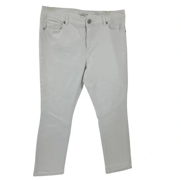 Loft Modern High Waist Skinny Ankle Jeans Womens 30/10 White Stretch Summer NWOT - Picture 2 of 11
